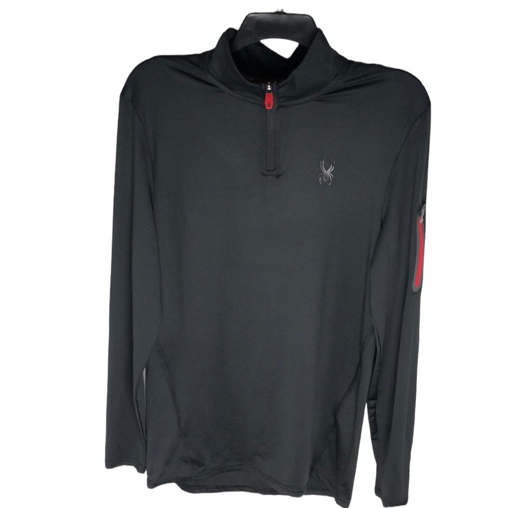 Spyder Active Sport ProWeb Performance Fitted Pullover with Zipper Arm Pocket
